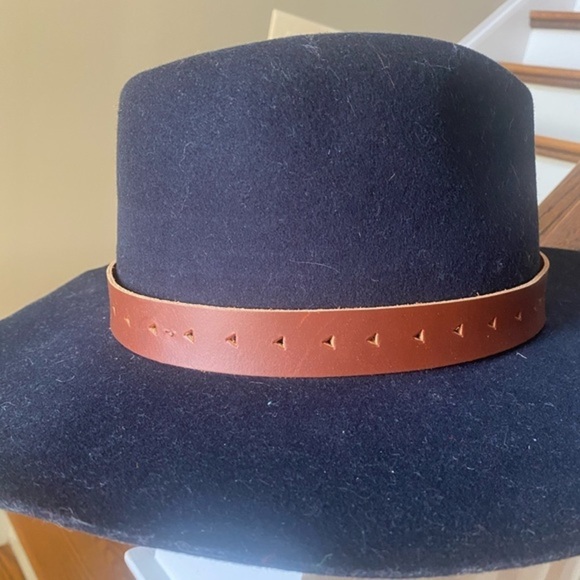 Anthropologie Leather Trimmed Wyeth Harper  Hat